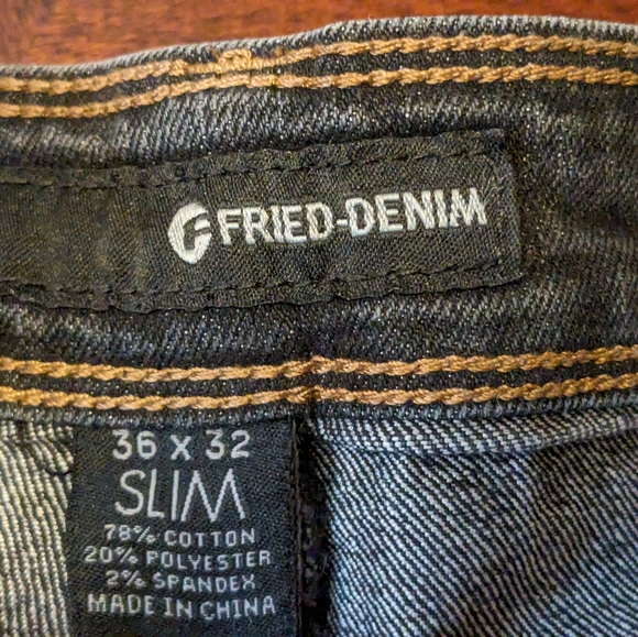 Fried Denim - 36X32 Slim - Black Denim Jeans - Picture 10 of 15